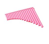 Mini Pan Flute 18 Pipes Professional C Pan Flute Portable Panpipe Musical Instrument Plastic Mini(Pink-18)
