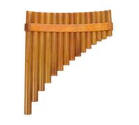 Mini Pan Flute Bamboo Pan Flute Professional Wood Color Musical Instrument for Beginners Educational Exercise Hand Brain Coordination