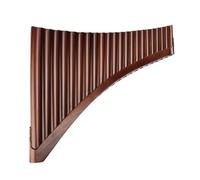 Mini Pan Flute G Key Brown Pan Flute 22 Pipes Traditional Bamboo for Woodwind Easy Carry No Bottom Angel Handmade Pipe PanFlute(Brown-Left-BIG)
