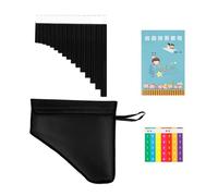 Mini Pan Flute Pan Flute 16 Pipes C Key Panpipe ABS Row Flauta Traditional Woodwind Musical Instrument Hole(Black Pipes)