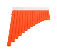 Mini Pan Flute Pan Flute 16 Pipes Musical Instrument for Beginners Portable Woodwind Plastic Mini(Orange)