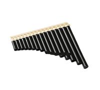 Mini Pan Flute Portable C Scale Panpipe with Ergonomic Key Layout Flute Pan Folk Musical for Outdoor Activity Hole(Black-16)