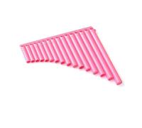 Mini Pan Flute Portable C Scale Panpipe with Ergonomic Layout Flute Pan Folk Musical for Outdoor Activity Hole(Pink-16)
