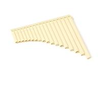 Mini Pan Flute Portable C Scale Panpipe with Ergonomic Layout Flute Pan Folk Musical for Outdoor Activity Hole(Beige-18)