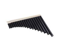 Mini Pan Flute Portable C Scale Panpipe with Ergonomic Layout Flute Pan Folk Musical Plastic Mini(Black-18)