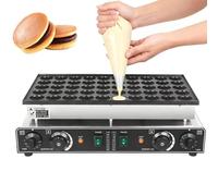 Mini Pancake Maker, 1.7kw Pancake Pan Electric Dutch Pancake Maker Waffle Machine, 50pcs Temp Range 50-300℃, Eggs Crepe Pan Each Pancake Dia 4.5cm