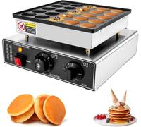 Mini Pancake Maker 25pcs, 50-300℃ Poffertjes Maker,Dutch Pancake Baker Maker,Electric Dorayaki Maker, 850W Commercial Pancake Maker