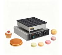 Mini Pancake Maker, Electric Poffertjes Grill 850W, Stainless Steel with Temperature & Time Control, Perfect for Home Kitchen and Restaurants