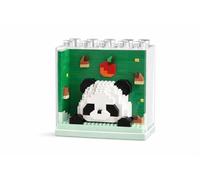 Mini Panda Building Blocks Set, 300 PCS Micro Brick Animal Display Model with Clear Box, Desk Decor DIY Construction Kit for Teens & Adults 14 Years and Up