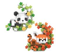 Mini Panda Building Blocks Set, Animal Building Blocks, Cute Animals Micro Blocks Set, DIY 3D Toy Particle Puzzle Build Toys Gifts, Party Favors Gifts for Adults and Kids