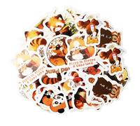 Mini Panda Scrapbook Stickers Lesser Panda Scrapbooking Stickers Cute Pandas Sticker Pandas Scrapbook Sticker for Water Bottle, Cell Phone, Album, Scrapbook, Planners, Suitcase, Calendars - 46Pcs