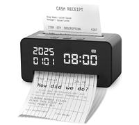 Mini Paper Shredder for Home Office,Small,USB,Strip Cut,Desktop Clock Design,10 Mins Running Paper Cutting Tool, Portable Shredder for Home Use, Stationery Christmas Birthday Gift (Black)