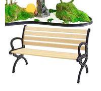 Mini Park Bench Model - Mini Bench Decorations for Doll House - Miniature Garden Benches for Outdoor Scene, 1:12 Scale Realistic Furniture Accessories, Suitable for Miniature Scenes and Dollhouses