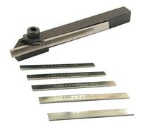 Mini Parting Tool Cut Off Holder with 6Pcs HSS Blades for Mini Lathes 8mm Shank