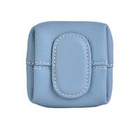 Mini Pattern Coin Purse, Portable Solid Color Buckle Key for Daily Use, Purse, Earphones & Essentials (Flax Blue)