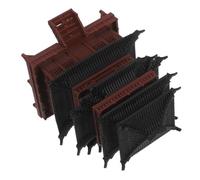 Mini Pavilion Model Aquarium Decoration with Traditional Chinese Architecture, Lightweight Plastic Ancient Building Sculpture for Office and Fish Tank, No Assembly Required, Brown