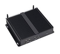 Mini PC, 110-240V Fast Heat Dissipation Industrial Computer Fully Enclosed Silent Aluminum Alloy 6 X USB for Business Use (I7-7500U)
