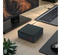 Mini PC 16GB RAM 512GB M.2 SSD, pre-installed Windows 11 Professional, portable computer, supports three displays synchronous/asynchronous. 4K UHD, WiFi, Bluetooth, VESA/home/business/gaming mini PC