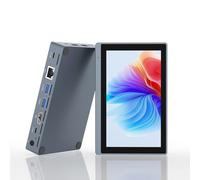 Mini PC Computer-Mini PC Gaming Celeron N5095 8GB RAM 128GB ROM, Win 11 Pro Mini Desktop Computer with 5.5 inch Touchsreen, Support 4K@60Hz Display, WiFi5 BT5.2 Gigabit Ethernet, Full-function Type-C