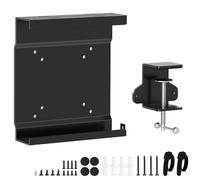 Mini PC Mount for Dell with Desk Clamp Micro PC VESA Wall Under Desk Mount and C-Clamp Desktop Mount for Dell OptiPlex MFF Mounting Bracket for Dell Micro PC 7050 7080 5070 3000 7060 3060 9020 QCM1250