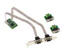 KALEA-INFORMATIQUE Mini PCI Express MiniPCIe 2 Port RS422 RS485 DB9 Serial Card with EXAR XR17V352 Chipset Supplied with Adapters for Wire to Wire Mount.