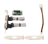 Mini PCIE Expansion Card for CH382L, 9 Pin COM1 Port, Dual Asynchronous Serial Ports, SIR Infrared Codec, Programmable Baud Rate, Compatible with