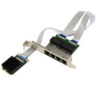 Mini PCIe Gigabit LAN Ethernet RJ45 Network Controller Card 10/100/1000 4 Ports