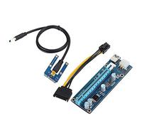 Mini PCIE to PCI Express 16x Extender Riser Adapter with SATA Power Cord High Performance Stable Power Supply for Video Card Mining Black 0.6M Length