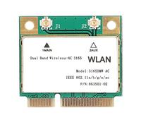 Mini PCIE Wifi Card,Dual Band Wireless AC 3165 PCI Express Network Card,802.11a/b/g/n/ac Wi-Fi 3165hmw Bluetooth 4.0 Network Adapter for Win7/8/10/Linux 4.2 & later