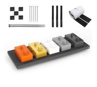 Mini Pedal Board Guitar Effects Compact Small Pedalboard with Bass Pedals Mountain Tape, Aluminum Alloy Super light Effect (15.6 inch)