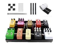 Mini Pedal Board Guitar Effects Compact Small Pedalboard with Bass Pedals Mountain Tape, Aluminum Alloy Super light Effect (20 inch)