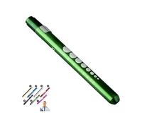Mini Pen Torch Light Diagnostic Medical Penlight, Mini Reusable LED Penlight Flashlight Pen Torch for Home Outdoor Doctor Nurse EMT Emergency (Green,1 Pack),13.5cm