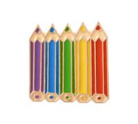 Mini Pencils Enamel Pin Rainbow Pencil Lapel Pin Drawing Tools Badge Brooch Colorful Art DIY Pin Clothes Bags Decoration Students Children Gift