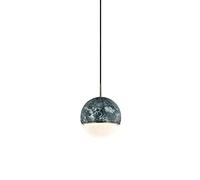 Mini Pendant Lighting in Modern and Simple Round Shape, Creative Marble Material Crystal Glass Decoration Chaner, Electroplating Process Led Household Hanging Lamp, Bedside Droplight,a (Glass)