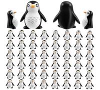 Mini Penguin Figurines, 50PCS Waterproof Tiny Resin Animals, 0.8x1 inch Cute Mini Animal Figurines for Micro Landscape Moss Garden Cake Decoration.