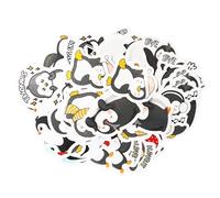 Mini Penguin Scrapbook Stickers Penguin Scrapbooking Stickers Cute Penguins Sticker Penguins Scrapbook Sticker for Water Bottle, Cell Phone, Journal, Laptop, Planners, Suitcase, Calendars - 46Pcs