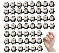 Mini Penguins 50Pcs 0.4 Inch Adorable & Cartoon Mini Penguin Figurines DIY Friendly Decorative Resin Animals for Micro Landscape, Dollhouse, Nail Art