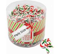 Mini Peppermint Candy Canes - 250 Pack -cool, refreshing & slightly sweet Color: iconic red, green & white striped swirls Texture: hard candy with a glossy finish