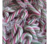 MINI PEPPERMINT RED GREEN CHRISTMAS CANDY CANES 500g (approx. 100 PCS)