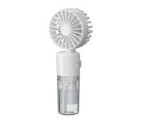 Mini Personal Fan Handheld, Small Portable Handheld Fan, Battery Operated, USB Rechargeable Misting Desk Fan, Mini Mister Fan for Kids, Girls, Women, Men, Indoor, Outdoor Travelling (White)