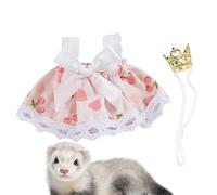 Mini Pet Costume Set - Cute Dress with Pattern for Hamster Ferret Guinea Pig Soft Fabric for Comfort | Ideal for Pet Photos, Parties