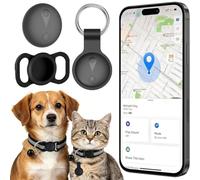 Mini Pet Tracker for Cats and Dogs, No Monthly Fee, No SIM Required, Smart GPS Cat Tracker, Compatible with iOS/Android, Global Tracking Device for All Cats Dogs and All Collars