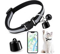 Mini Pet Tracker for Cats and Dogs, No Monthly Fee, No SIM Required | Smart GPS Cat Tracker, Compatible with iOS/Android, Global Tracking Device for All Cats Dogs and All Collars