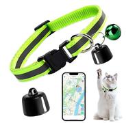 Mini Pet Tracker for Cats and Dogs, Smart GPS Cat Tracker, No Monthly Fee, No SIM Required, Compatible with iOS/Android, Global Tracking Device for All Cats Dogs and All Collars (K)