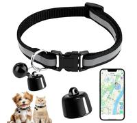 Mini Pet Tracker for Cats and Dogs, Smart GPS Cat Tracker, No Monthly Fee, No SIM Required, Compatible with iOS/Android, Global Tracking Device for All Cats Dogs and All Collars (M)