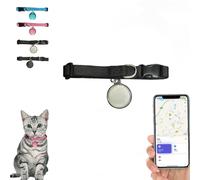 Mini Pet Tracker, Waterproof GPS Locator for Dogs and Cats, Bell-Shaped Design for Worldwide Real-Time Tracking, Easy Attachment to Any Collar for Ultimate Pet Safety (Grey-iOS)