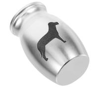 Mini PET Urn Metal Cremation Memorial Keepsake for Dog Ashes | Silver Alloy, Hard Structure with Spill Prevention, Smooth Surface, Discreet Remembrance for Handbags