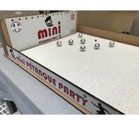 Mini Petanque Folding Table Kit (Backpack) (White Carpet)