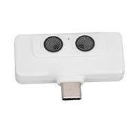 Mini Phone Microphone Omnidirectional AI Noise Cancelling for Podcasters and Content Creators High Sensitivity (White)