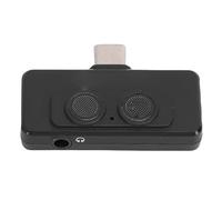 Mini Phone Microphone Omnidirectional AI Noise Cancelling for Podcasters and Content Creators High Sensitivity (Black)